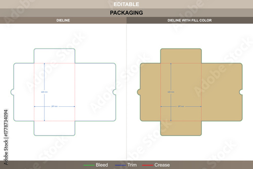 Closed folder dieline developed through precise vector setup improving printing clarity packaging form structured die line mapping keeps corners tight maintaining closure fit
