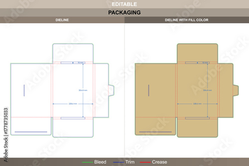 Closed folder dieline crafted using balanced vector setup refining printing clarity packaging fold steady die line framework keeps outer edges firm within compact profile