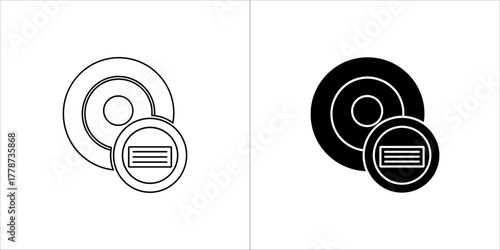 Two target icons, one black and one outline