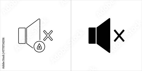 Mute speaker icon with a cross