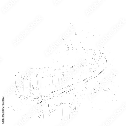 Vintage subway train illustration for transportation enthusiasts and urban art collectors looking for unique pieces