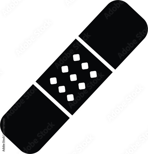 Fototapeta Adhesive bandage silhouette vector illustration medical first aid icon isolated