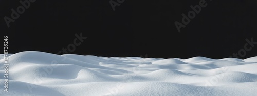 Isolated Snowy Drift with Gentle Shine on Transparent Background