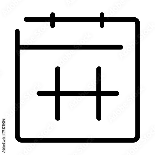 Calendar with two vertical bars for paused events or pending schedules.