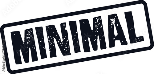 Grungy Minimal Text Seal Symbol with Distressed Texture for Simplistic Messaging