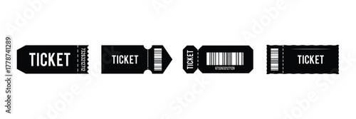 Ticket Icon Set Vector Design of Event and Admission Tickets . Ticket icon set . eps 10