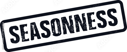 Seasonness Rubber Stamp Effect Text Illustrating Qualities of a Season