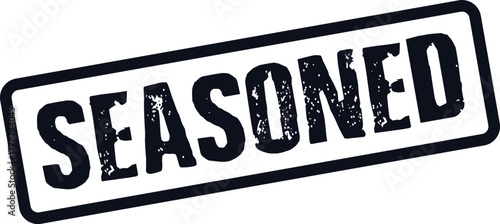 Seasoned Rubber Stamp Effect Concept Vector for Professional Expertise and Experience