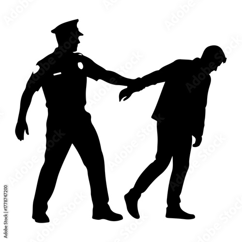 Officer apprehending civilian police officer arrest
