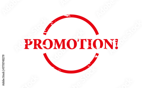 PROMOTION! - Red Rubber Stamp With text PROMOTION!
