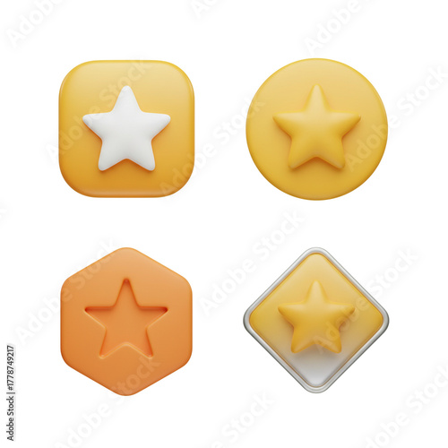 Elevate your designs with these modern star icons! Perfect for highlighting features, rewarding users, or adding a touch of magic to your projects with these geometric shapes.