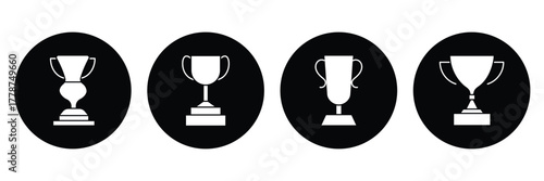 Trophy line icon. Trophy cup, winner cup, victory cup vector icon. vector icons in black on a white background. eps 10