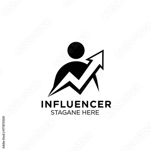 Influencer Marketing Growth Strategy Icon.