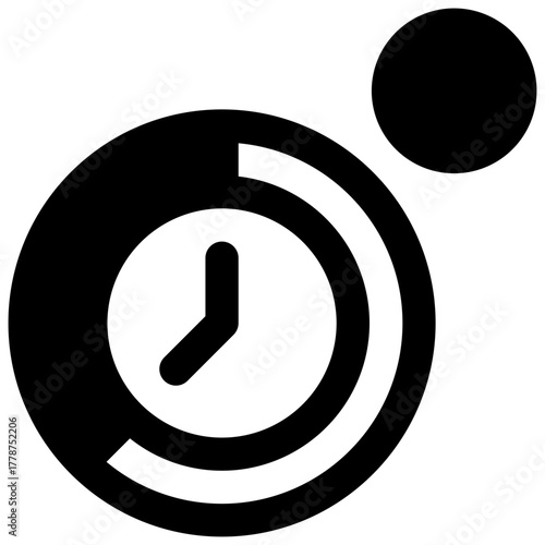 Routine. Outlined stroke vector icon with black-filled details.