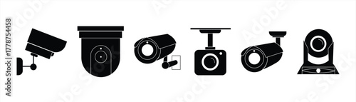 CCTV security camera illustration vector, surveillance camera
