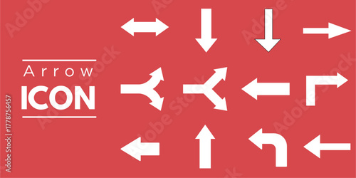 Hand drawn arrow icon set white curved direction symbols on dark background vector illustration