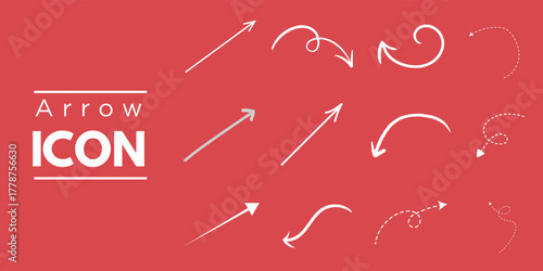 Hand drawn arrow icon set white sketched direction symbols on dark background vector illustration