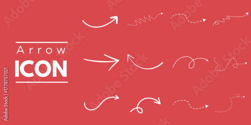 Hand drawn arrow icon set white doodle direction symbols on dark background vector illustration