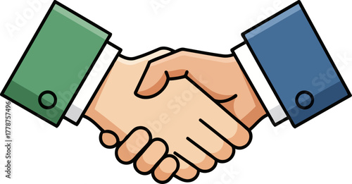 affirming mutual futures a handshake forging trust and solidifying alliance, isolated on transparent background