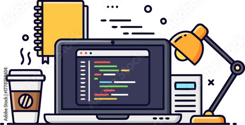 code alchemists haven crafting digital futures with focused precision and warm inspiration, isolated on transparent background