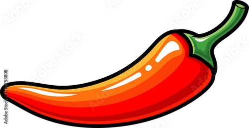 culinary spark a vivid red chili pepper delivers intense flavor and gastronomic thrills, isolated on transparent background