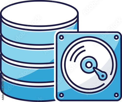 digital core storing the worlds knowledge and powering tomorrows innovations, isolated on transparent background