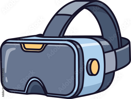 dive into digital realms an immersive virtual reality headset for future exploration, isolated on transparent background