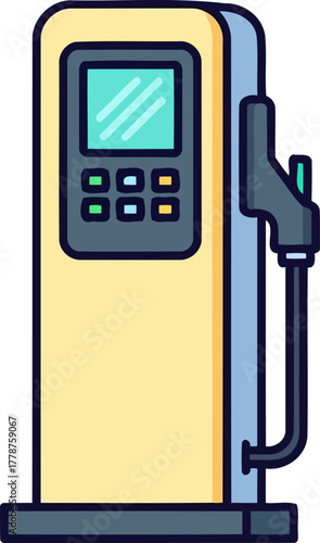 drive forward vibrant fuel dispenser symbolizes journeys, growth, and continuous progress, isolated on transparent background
