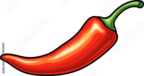 ignite your senses a fiery red chili infuses bold flavor and passion, isolated on transparent background