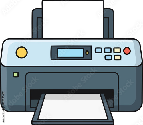 information flow seamlessly translating screen content into readytoshare physical copies, isolated on transparent background