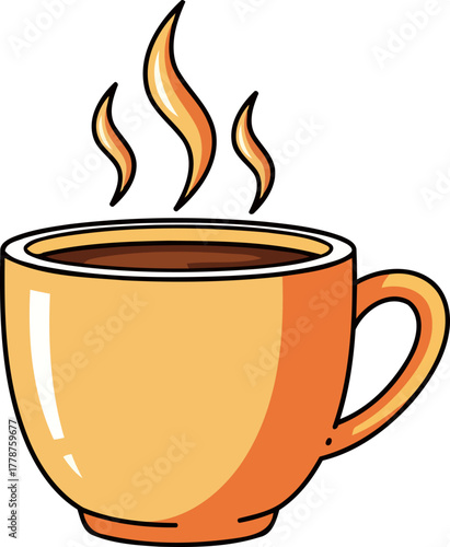 mornings ritual a steaming cup bringing daily warmth and comfort to life, isolated on transparent background