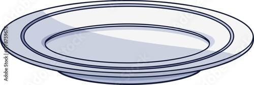 minimalist meal canvas an empty plate ready for culinary imagination, isolated on transparent background