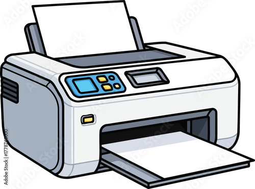 the silent workhorse bringing your virtual world onto tangible pages, simplifying tasks, isolated on transparent background