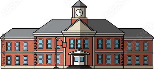 timeless institution building blocks of knowledge and community for tomorrow, isolated on transparent background