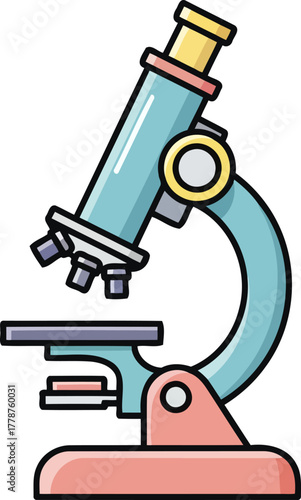 unlocking microscopic realms a colorful glimpse into the world unseen, isolated on transparent background