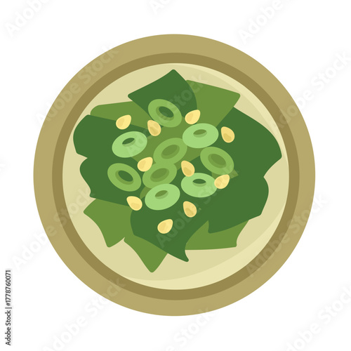 ワカメスープ　イラスト