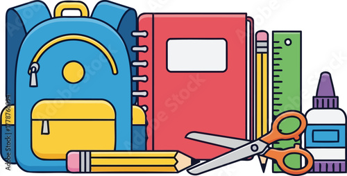 unpacking potential essential gear for every students educational adventure, isolated on transparent background