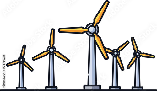 winds whisper harnessing airflow for a brighter, greener tomorrow, isolated on transparent background