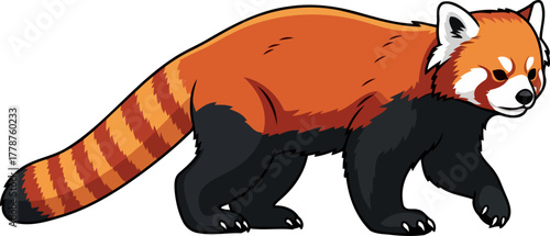 whimsical woodland spirit a playful red pandas journey through natures embrace, isolated on transparent background
