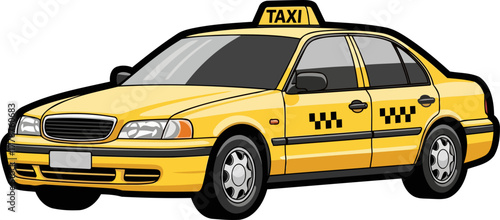 city pulse iconic yellow cab symbolizing convenient urban mobility and connected journeys, isolated on transparent background