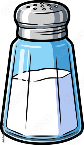 culinary catalyst the salt shaker, unlocking deliciousness with a simple sprinkle, isolated on transparent background