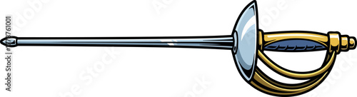 duelists refined weapon forging tales of honor, precision, and strategic victory, isolated on transparent background