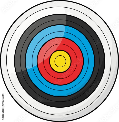 focused aspiration a dynamic bullseye signaling clear objectives and competitive spirit, isolated on transparent background