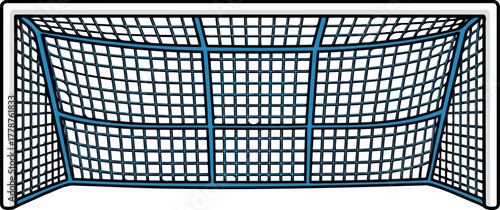 netting success a dynamic goal symbolizes achievement and competitive spirit, isolated on transparent background