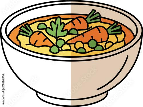 nourishing embrace vibrant vegetable soup offering cozy warmth and wholesome delight, isolated on transparent background