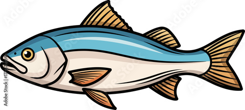 oceans glimmer a vibrant cartoon fish symbolizing freshness and aquatic life, isolated on transparent background