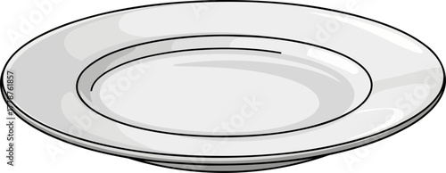 opportunity on a plate a simple empty dish symbolizing fresh starts and new ideas, isolated on transparent background