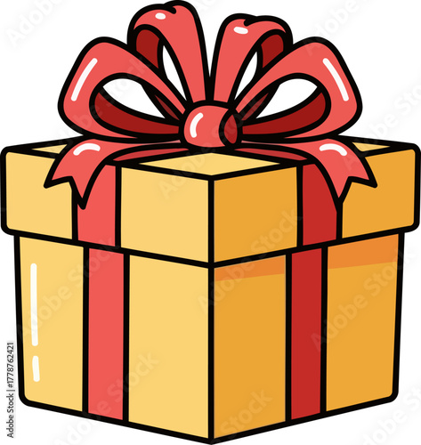 the promise of delight a festive package holding heartfelt wishes, isolated on transparent background