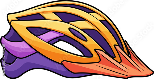 vibrant velocity head protection for fast, safe, and stylish bike rides, isolated on transparent background