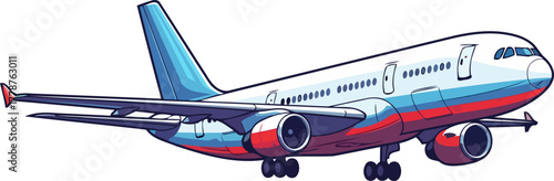 wings of opportunity dynamic passenger aircraft ready for global exploration and connection, isolated on transparent background